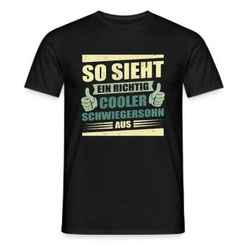 Cool Geschenk Schwiegersohn Geschenkidee - Männer T-Shirt - Schwarz - Vorne - AI Model Male 178 light (178cm)