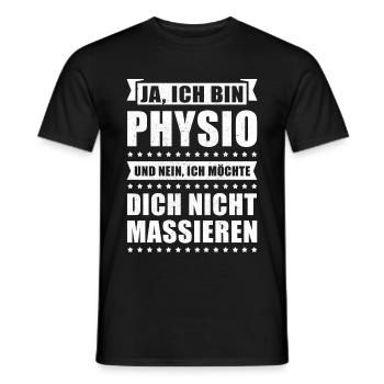 Physiotherapeut Geschenk Ich bin Physio - Männer T-Shirt - Schwarz - Vorne - AI Model Male 178 light (178cm)