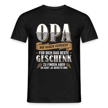 Opa Geschenk Geburtstag Geschenkidee - Männer T-Shirt - Schwarz - Vorne - AI Model Male 178 light (178cm)