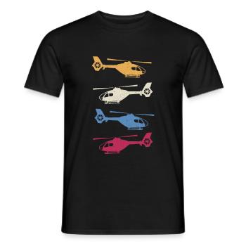 135 hélicoptères hélicoptères hélicoptères - T-shirt homme - noir - Devant - AI Model Male 178 light (178cm)