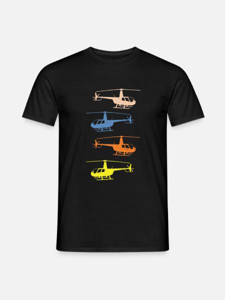 R44 Hubschrauber Helikopter Fluglehrer Flugschüler - Männer T-Shirt - Schwarz