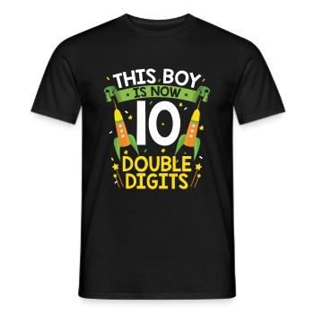 10 Geburtstag Jungs 10 Jahre Geschenk - Männer T-Shirt - Schwarz - Vorne - AI Model Male 178 light (178cm)