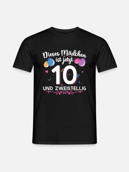 10 Geburtstag Mädchen Geschenk 10 Jahre - Männer T-Shirt - Schwarz