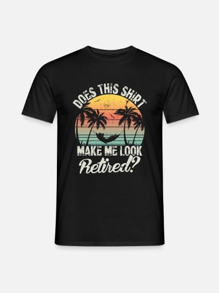 Rente lustig Rentner Pensionär Geschenk - Mænd T-shirt - sort