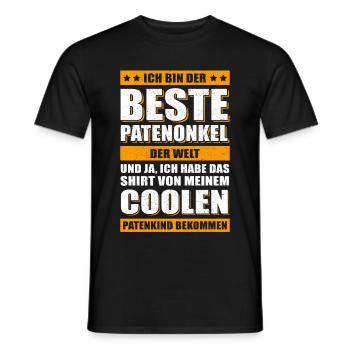 Patenonkel Geschenk Patenkind Pate Onkel Paten - Männer T-Shirt - Schwarz - Vorne - AI Model Male 178 light (178cm)