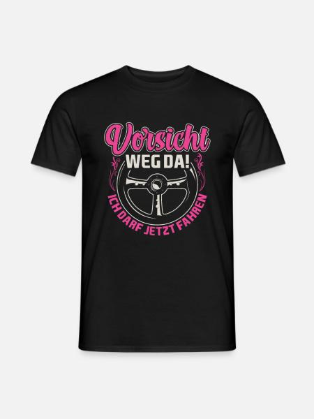 Fahranfänger Geschenk Führerscheinprüfung Auto - Männer T-Shirt - Schwarz