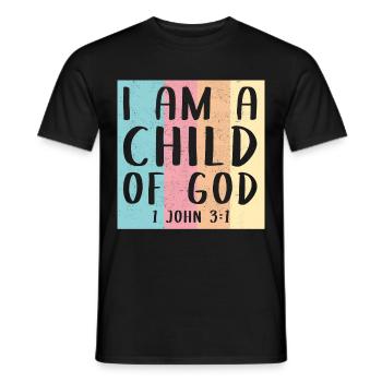 Chrétien chrétien bible dieu cadeau croyant - T-shirt homme - noir - Devant - AI Model Male 178 light (178cm)