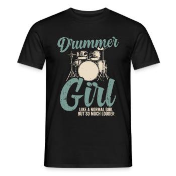 Drums Drummer Gift Drummer Girl - T-shirt homme - noir - Devant - AI Model Male 178 light (178cm)