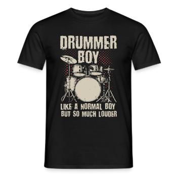 Schlagzeug Drummer Schlagzeuger Geschenk Trommeler - Männer T-Shirt - Schwarz - Vorne - AI Model Male 178 light (178cm)