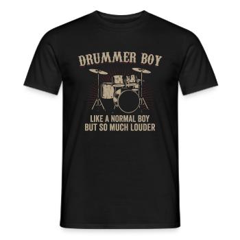 Drummer Schlagzeug Schlagzeuger Geschenk Trommeler - Männer T-Shirt - Schwarz - Vorne - AI Model Male 178 light (178cm)