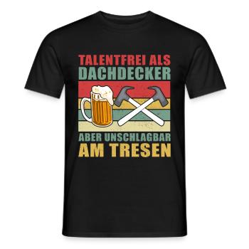 Dachdecker Geschenk Dachdeckermeister lustig - Männer T-Shirt - Schwarz - Vorne - AI Model Male 178 light (178cm)