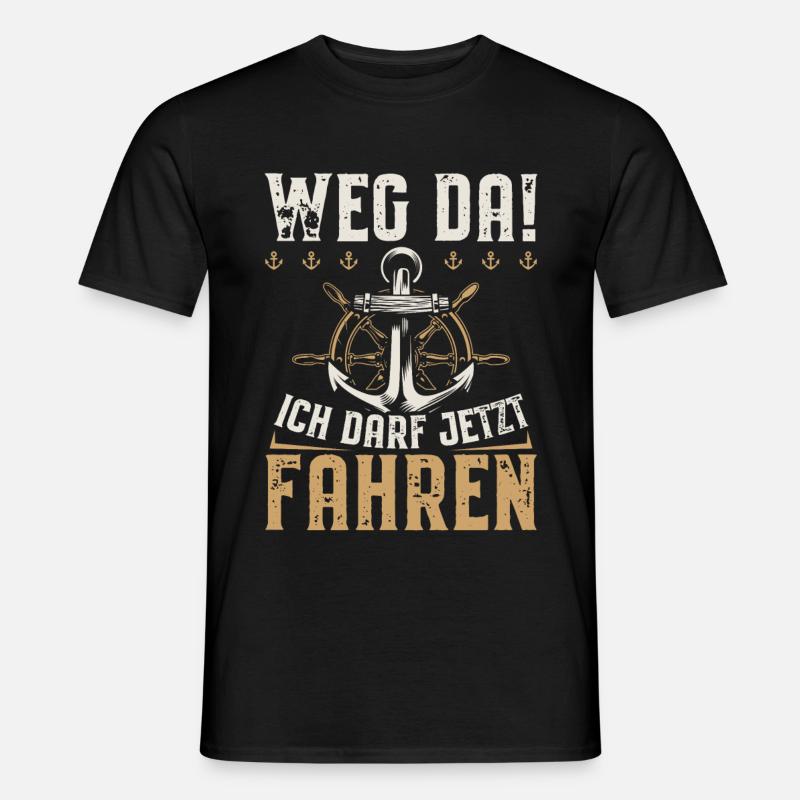 Motorboot | Bootsführerschein Geschenk Bootsfahrer - Männer T-Shirt - Schwarz