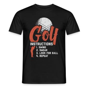 Golf Lustig Golfspieler Golfen Geschenk Golfer - Männer T-Shirt - Schwarz - Vorne - AI Model Male 178 light (178cm)