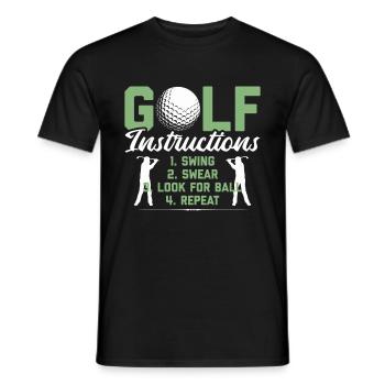 Golf Lustig Golfen Golfspieler Geschenk Golfer - Männer T-Shirt - Schwarz - Vorne - AI Model Male 178 light (178cm)