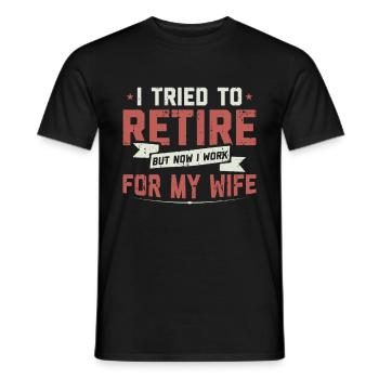 Pensioner gift pension funny pension retirement - Men's T-Shirt - black - Front - AI Model Male 178 light (178cm)