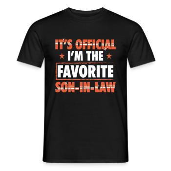 Son in law gift funny birthday gifts - Men's T-Shirt - black - Front - AI Model Male 178 light (178cm)