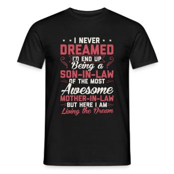 Sons in law son in law gift gift idea - Men's T-Shirt - black - Front - AI Model Male 178 light (178cm)