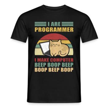 Programmeurs Don Admin Informatique Informaticien - T-shirt homme - noir - Devant - AI Model Male 178 light (178cm)