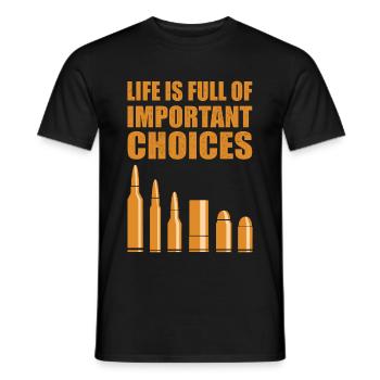 Protect hunter gift shooting club weapons hunting - Men's T-Shirt - black - Front - AI Model Male 178 light (178cm)