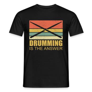 Tambours batteur batteur cadeau tambours - T-shirt homme - noir - Devant - AI Model Male 178 light (178cm)