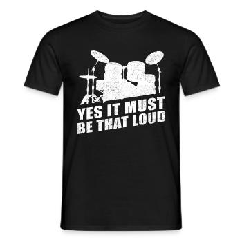 Batterie batteur batteur cadeau batteur - T-shirt homme - noir - Devant - AI Model Male 178 light (178cm)