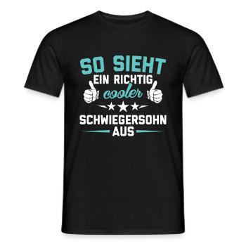 Son in law sons in law gift present idea - Men's T-Shirt - black - Front - AI Model Male 178 light (178cm)