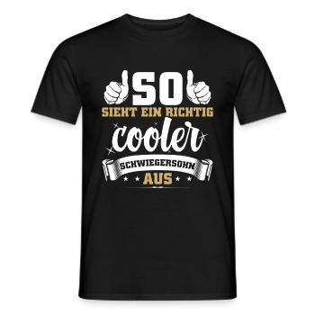 Son in law gift sons in law gift idea - Men's T-Shirt - black - Front - AI Model Male 178 light (178cm)