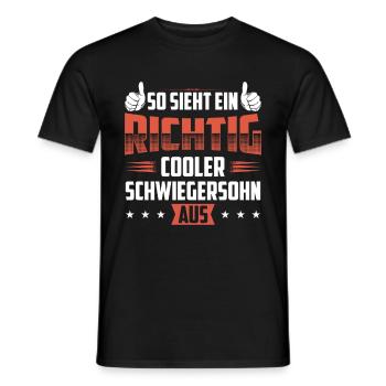 Sons in law son in law gift present idea - Men's T-Shirt - black - Front - AI Model Male 178 light (178cm)