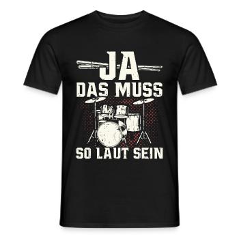 Tambours batteur batteur cadeau tambours - T-shirt homme - noir - Devant - AI Model Male 178 light (178cm)