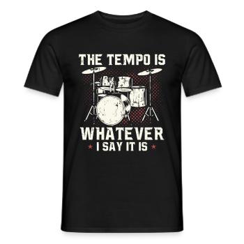 Schlagzeug Schlagzeuger Geschenk Drummer Trommler - Männer T-Shirt - Schwarz - Vorne - AI Model Male 178 light (178cm)