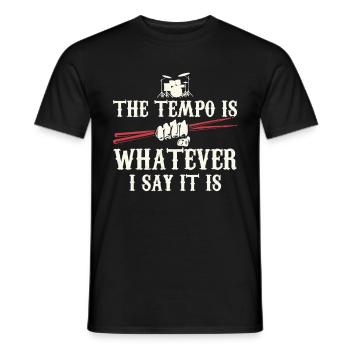 Schlagzeug Schlagzeuger Drummer Geschenk Trommler - Männer T-Shirt - Schwarz - Vorne - AI Model Male 178 light (178cm)