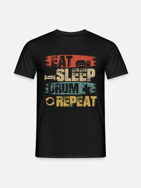 Drummer gift drummer drums drummer - Men's T-Shirt - black