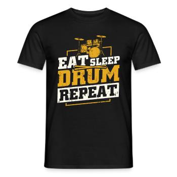 Batteur batteur cadeau batterie batteur - T-shirt homme - noir - Devant - AI Model Male 178 light (178cm)