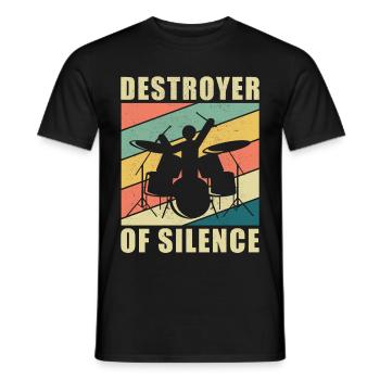 Batteur cadeau batteur batterie batteur - T-shirt homme - noir - Devant - AI Model Male 178 light (178cm)