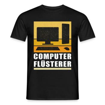 Computer Flüsterer | Informatiker Admin Geschenk - Männer T-Shirt - Schwarz - Vorne - AI Model Male 178 light (178cm)