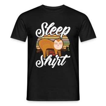 Sleep shirt | Sloth pajamas gift pajamas - Men's T-Shirt - black - Front - AI Model Male 178 light (178cm)