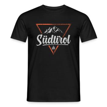 South Tyrol gift South Tyrolean Tyrol mountains hiking - Men's T-Shirt - black - Front - AI Model Male 178 light (178cm)