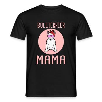 Bull terrier maman chien propriétaire cadeau maîtresse - T-shirt homme - noir - Devant - AI Model Male 178 light (178cm)