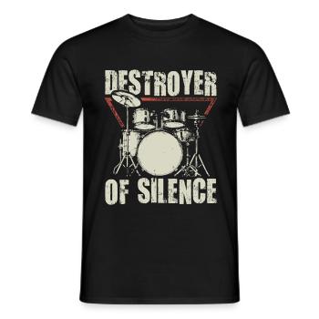 Batteur batteur cadeau batterie batteur - T-shirt homme - noir - Devant - AI Model Male 178 light (178cm)