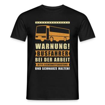 Busfahrer Busfahrerin Geschenk Bus Busfahren - Männer T-Shirt - Schwarz - Vorne - AI Model Male 178 light (178cm)