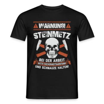 Steinmetz Steinmetze Geschenk Steinmetzmeister - Männer T-Shirt - Schwarz - Vorne - AI Model Male 178 light (178cm)