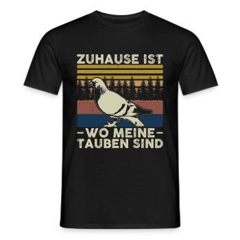 Taubenzüchter Tauben Taubenzucht Taube Geschenk - Männer T-Shirt - Schwarz - Vorne - AI Model Male 178 light (178cm)