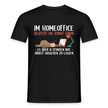 Homeoffice lustiger Spruch | Bürohumor Geschenk - Männer T-Shirt - Schwarz - Vorne - AI Model Male 178 light (178cm)