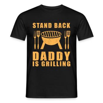 Grilling BBQ Grill Party Griller Dad Gift Grill - Men's T-Shirt - black - Front - AI Model Male 178 light (178cm)