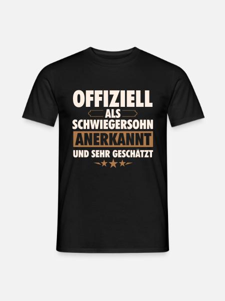 Schwiegersohn | Geschenk Schwiegersöhne Geburtstag - Männer T-Shirt - Schwarz