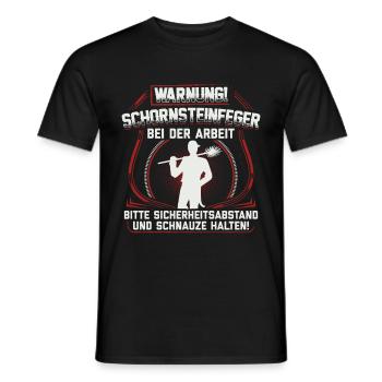 Schornsteinfeger Kaminkehrer Kaminfeger Geschenk - Männer T-Shirt - Schwarz - Vorne - AI Model Male 178 light (178cm)