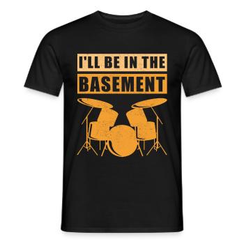 Drums Drummer Drummer Gift - Men's T-Shirt - black - Front - AI Model Male 178 light (178cm)
