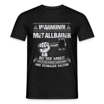 Metallbauer Metallbau Schlosser Geschenk - Männer T-Shirt - Schwarz - Vorne - AI Model Male 178 light (178cm)