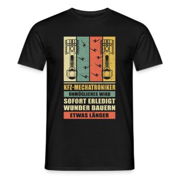 Kfz-Mechatroniker Kfz-Mechaniker Geschenk - Männer T-Shirt - Schwarz - Vorne - AI Model Male 178 light (178cm)