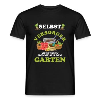Selbstversorger Garten Gärtner - Männer T-Shirt - Schwarz - Vorne - AI Model Male 178 light (178cm)
